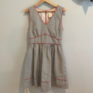 Blue/White Sunny Striped Summer Dress (M)
